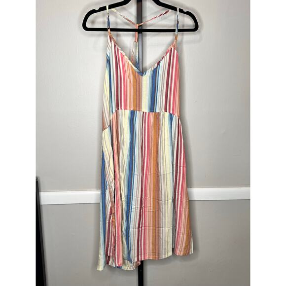 Prana Fernie Multi Baha Striped Sleeveless Beach Coverup Dress Size Small NWT - Picture 5 of 12